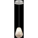 Natural Inspirations 1 Light 5.5 inch Silver Pendant Ceiling Light in Natural Quartz Studio Glass 9