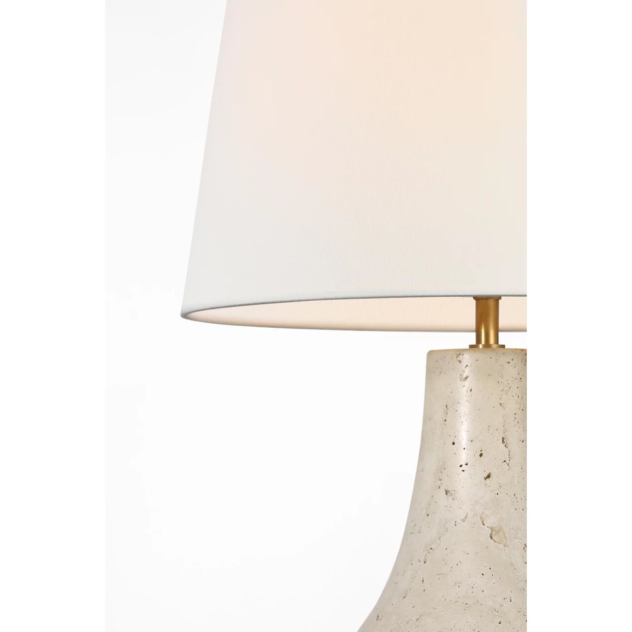 Thomas O'Brien Kefi 25.25 inch 15 watt Natural Travertine Table Lamp Portable Light