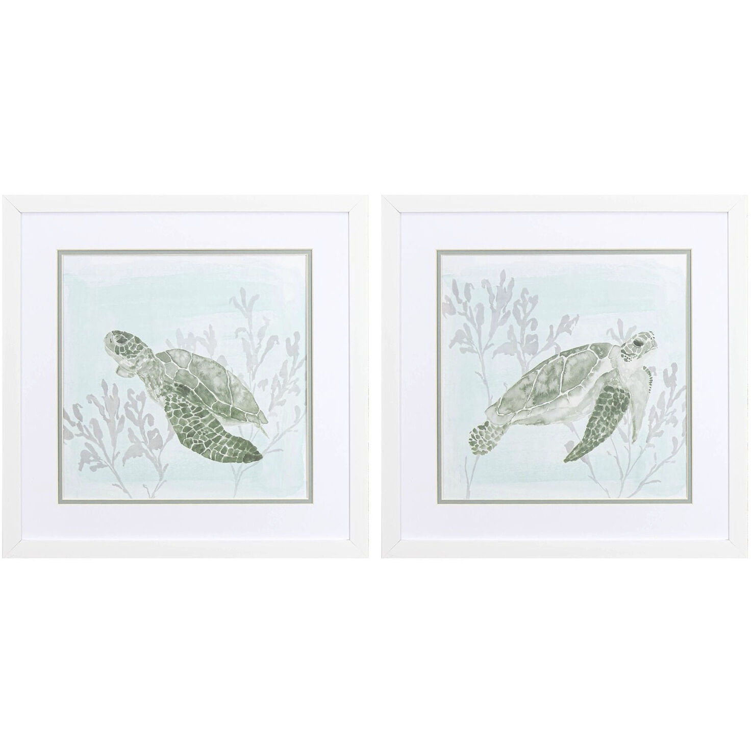 Waterside Blue and Green and Gray Framed Art, Propac