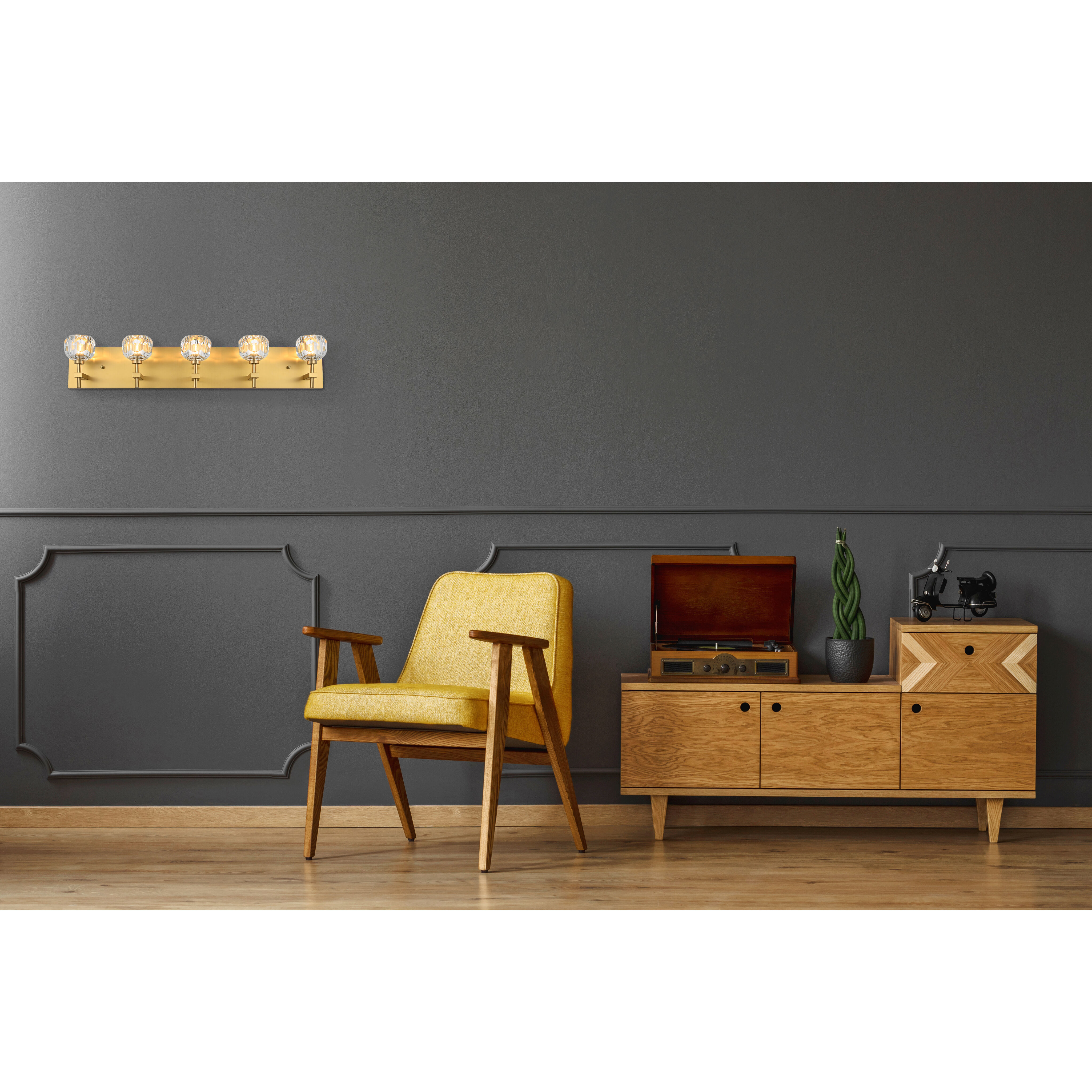 Graham 5 Light 32 inch Gold Wall Sconce Wall Light