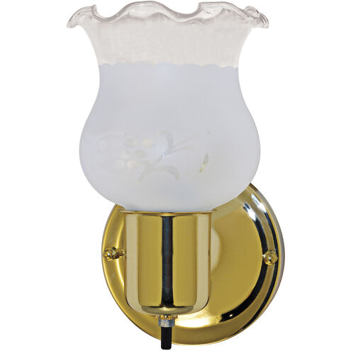 Brentwood 1 Light 8 inch Polished Brass Vanity Light Wall Light