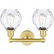 Waverly 2 Light 15 inch Satin Gold Bath Vanity Light Wall Light