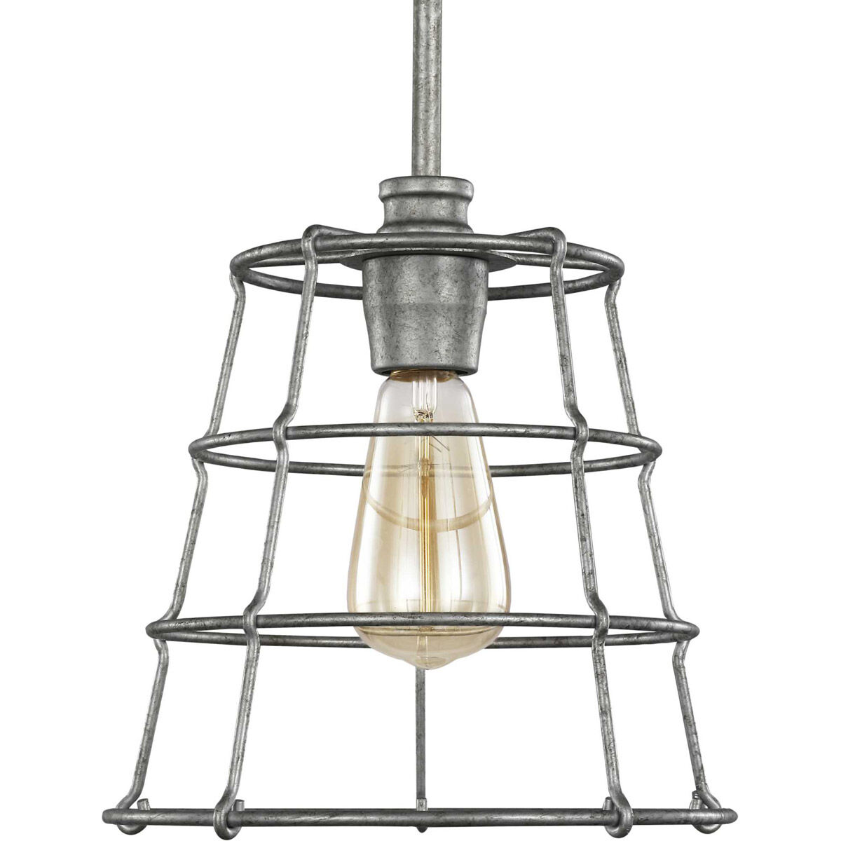 Chambers 1 Light 10 inch Galvanized Mini-Pendant Ceiling Light