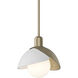 Brooklyn 1 Light 9.4 inch Soft Gold and White Mini Pendant Ceiling Light in Soft Gold/White