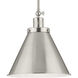 Hinton 1 Light 12 inch Brushed Nickel Pendant Ceiling Light
