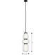 Cordel LED 9.5 inch Dark Matte Black Mini Pendant Ceiling Light