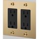 2G Duplex 125 Brass Outlet