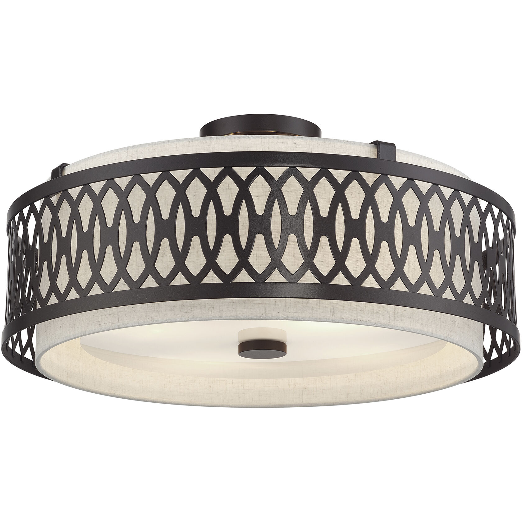 Vistaview 4 Light 21 inch English Bronze Semi-Flush Ceiling Light