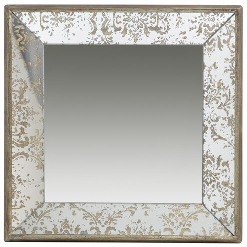 Dual-Purpose 24 X 24 inch Gold and Mirrored Mirror