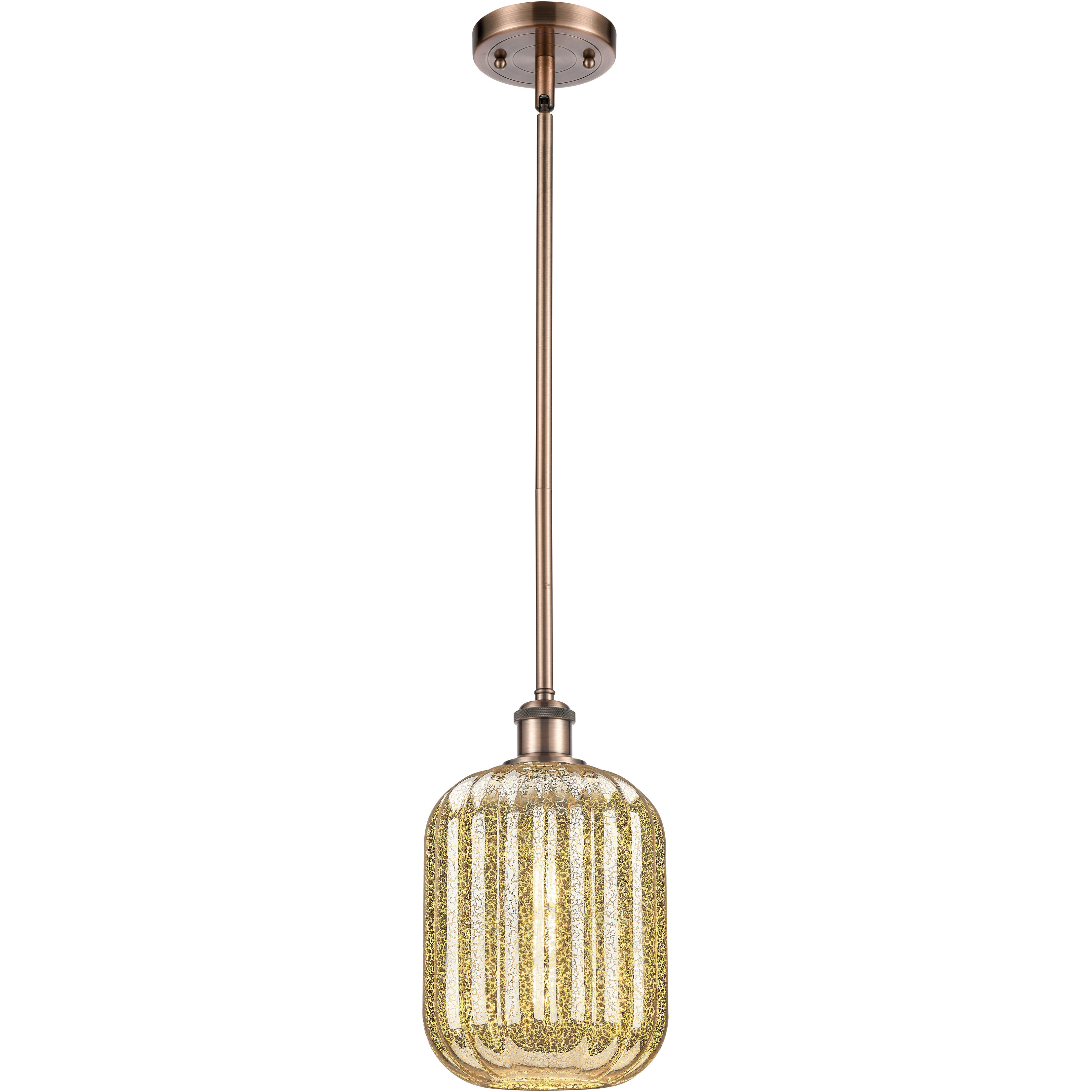 Ballston Preston 1 Light 6.75 inch Antique Copper Mini Pendant Ceiling Light in Mercury