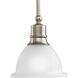 Madison 1 Light 7.63 inch Brushed Nickel Mini-Pendant Ceiling Light