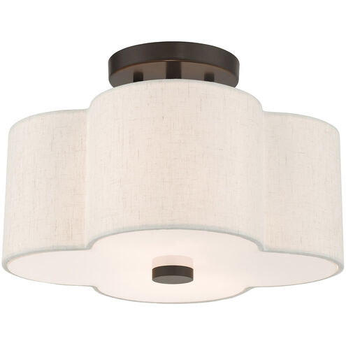 Solstice 2 Light 13 inch English Bronze Semi Flush Ceiling Light