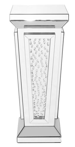 Modern 36 X 15 inch Clear Mirror and Crystal End Table