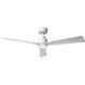 Clean 52 inch Matte White Downrod Ceiling Fans, Smart Fan