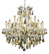 Maria Theresa 19 Light 30 inch Chrome Dining Chandelier Ceiling Light in Golden Teak, Royal Cut