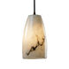 LumenAria 1 Light 5 inch Dark Bronze Pendant Ceiling Light in Black Cord, Tall Tapered Cylinder