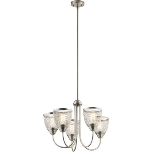 Voclain 5 Light 24 inch Brushed Nickel Chandelier 1 Tier Medium Ceiling Light, 1 Tier Medium