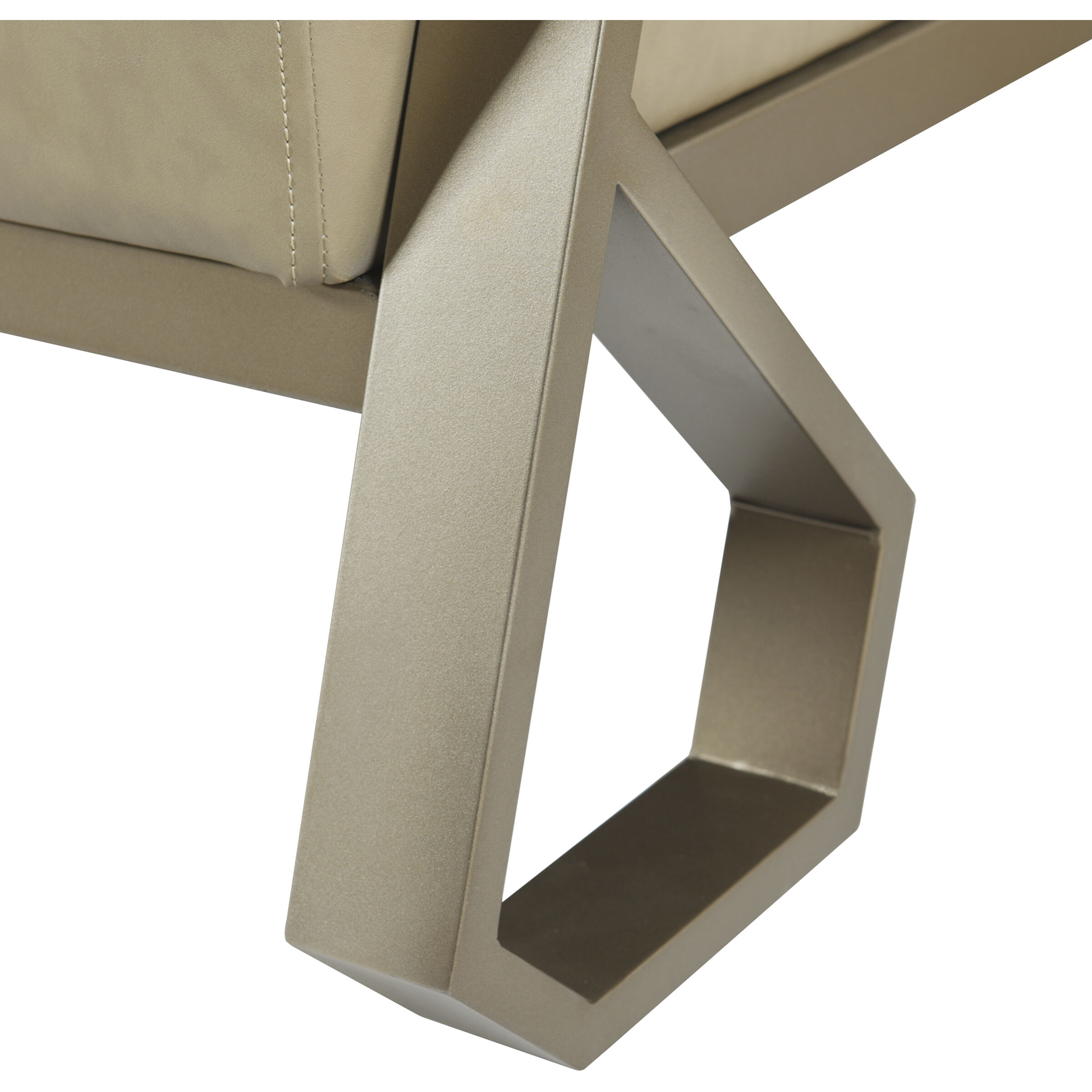 John Tan and Satin Gold Arm Chair