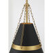 Springfield 1 Light 12 inch Legacy Brass and Dark Matte Black Pendant Ceiling Light