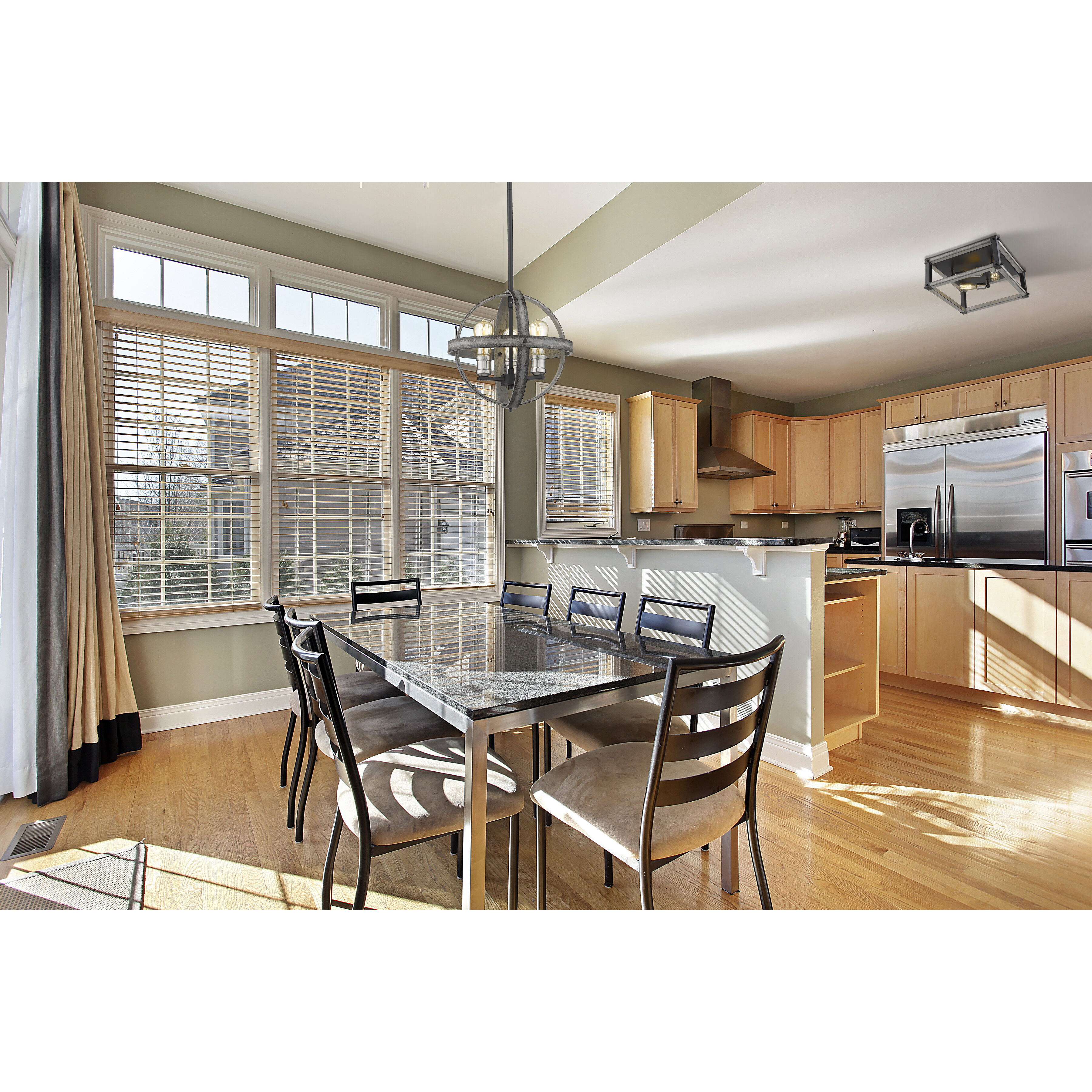 Kirkland 3 Light 16.25 inch Ashen Barnboard Flush Mount Ceiling Light