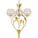 Dandelion 3 Light 22.75 inch Contemporary Silver Leaf and Silver and Contemporary Gold Leaf Pendant Ceiling Light