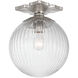 Orly 1 Light 10 inch Polished Nickel Semi Flush Ceiling Light