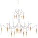 Arcachon 5 Light 39 inch Crushed Shell and Natural with Vanilla Chandelier Ceiling Light