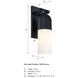 Ever Spring LED 22 inch Black Outdoor Wall Sconce