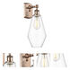 Ballston Cindyrella 1 Light 7 inch Antique Copper Sconce Wall Light in Incandescent, Clear Glass