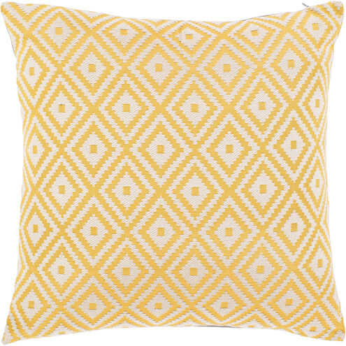 Kanga 18 X 18 inch Medium Gray/Saffron/Cream Pillow Kit, Square