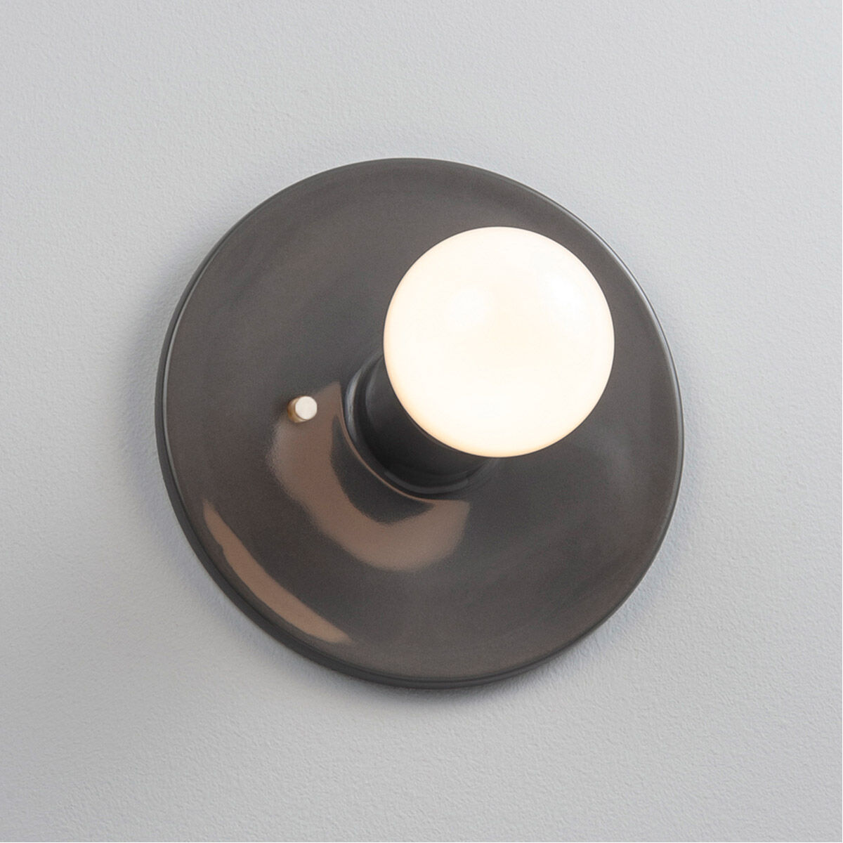 Ambiance Collection 1 Light Gloss Grey Wall Sconce Wall Light