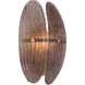 Marclaire 1 Light 9.25 inch Legacy Brass Wall Sconce Wall Light in Brown Textured Handmade Glass