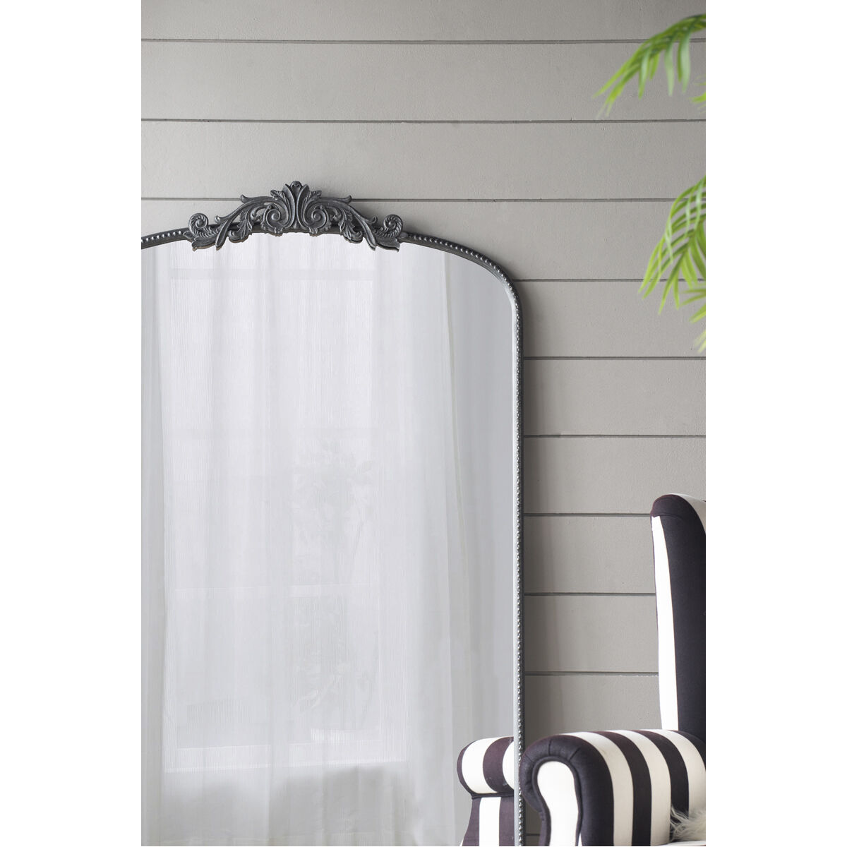 Baroque Inspired 66.2 X 36 inch Black Mirror