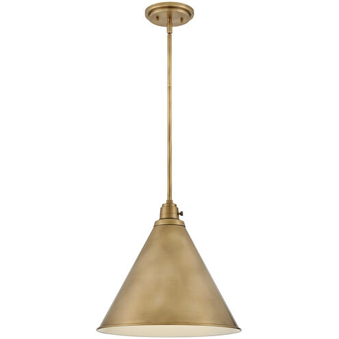 Arti 1 Light 15 inch Heritage Brass Pendant Ceiling Light