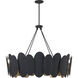 Vailen 12 Light 36 inch Dark Matte Black Pendant Ceiling Light