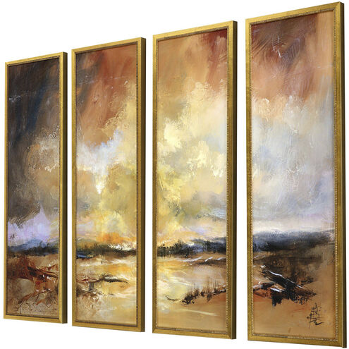 Landscapes Orange and Blue and Multi and Yellow Framed Art