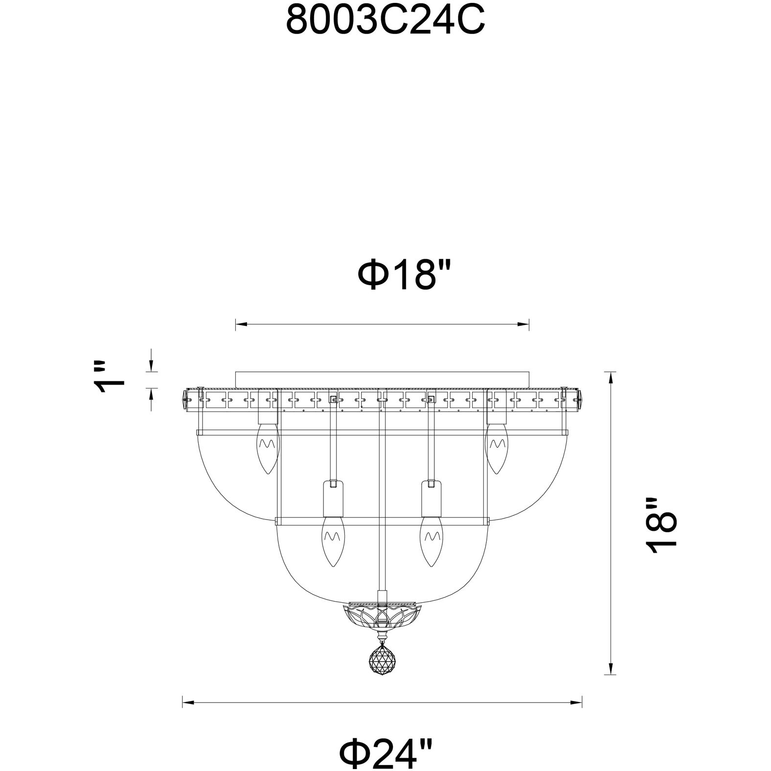 Stefania 9 Light 24 inch Chrome Bowl Flush Mount Ceiling Light