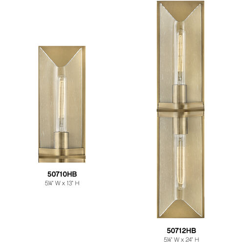 Astoria 2 Light 5.25 inch Heritage Brass Vanity Light Wall Light