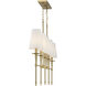 Trundle 5 Light 48 inch Warm Brass Linear Chandelier Ceiling Light, Lighting One