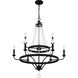 Adelaide 9 Light 30 inch Matte Black Chandelier Ceiling Light