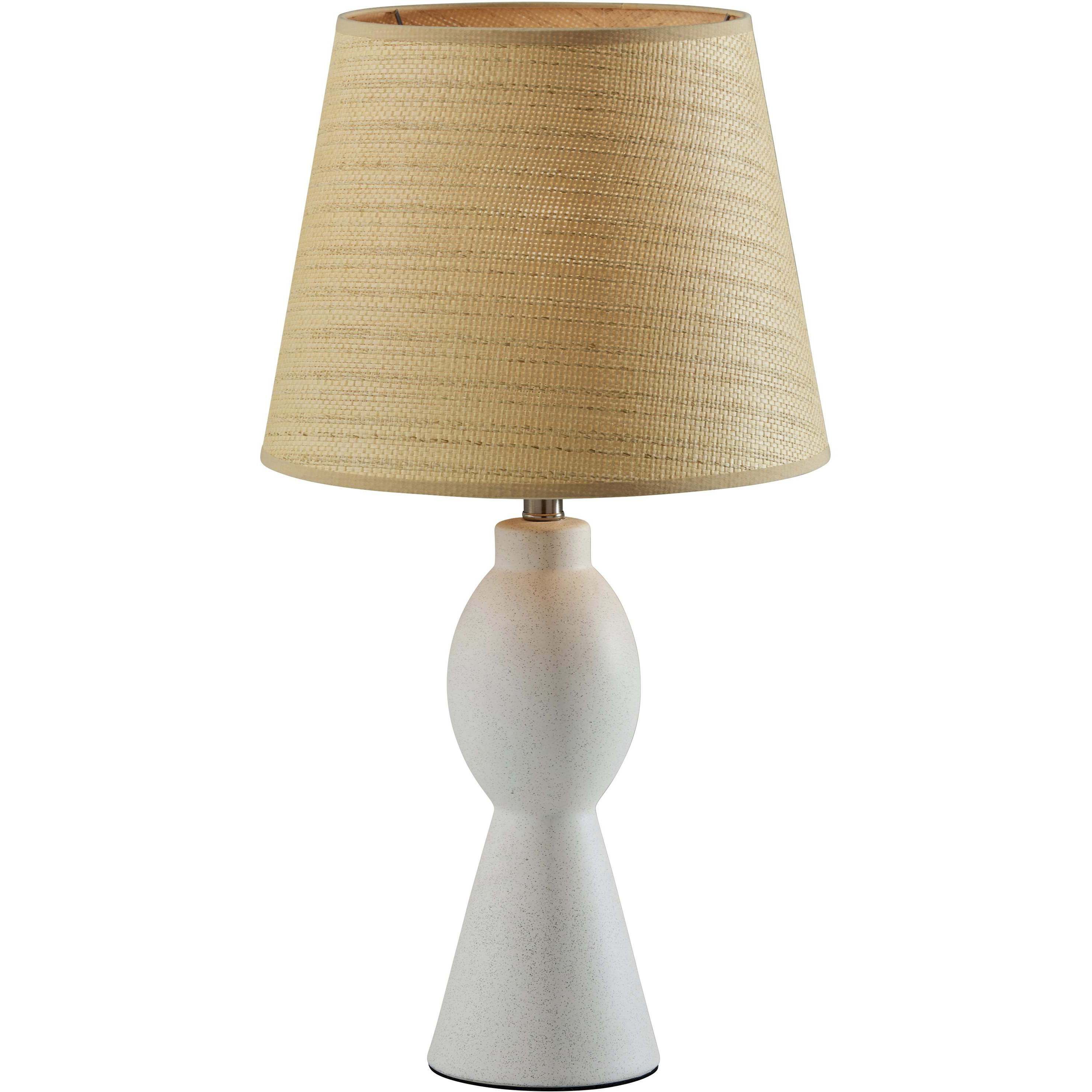 Everest 25.5 inch 100.00 watt White Ceramic Table Lamp Portable Light, Simplee Adesso