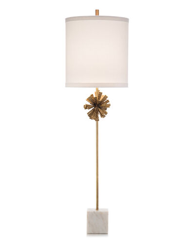 Crutalist 46 inch 150 watt White and Brass Buffet Lamp Portable Light
