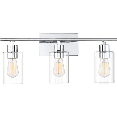 Lambert 3 Light 22 inch Polished Chrome Bathroom Vanity Light Wall Light