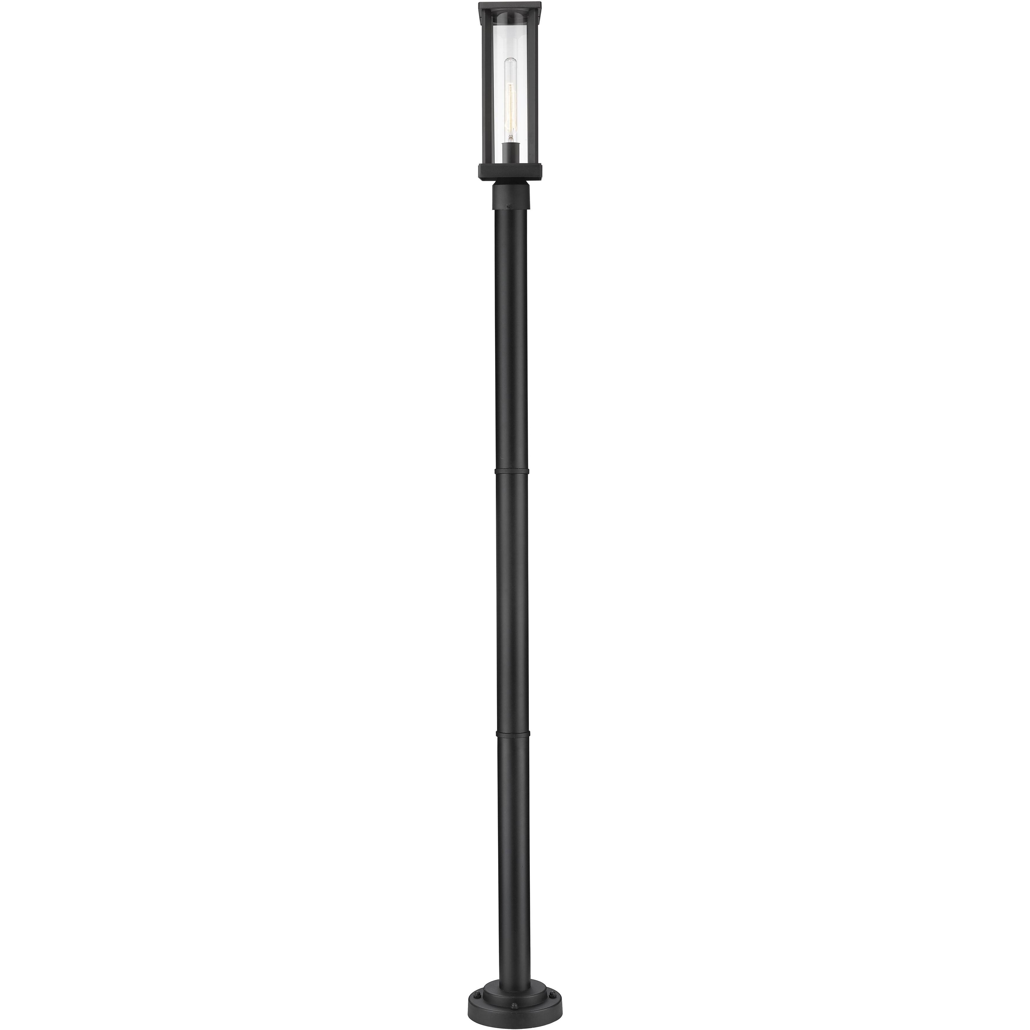 Glenwood 1 Light 88.75 inch Black Outdoor Post Mounted Fixture