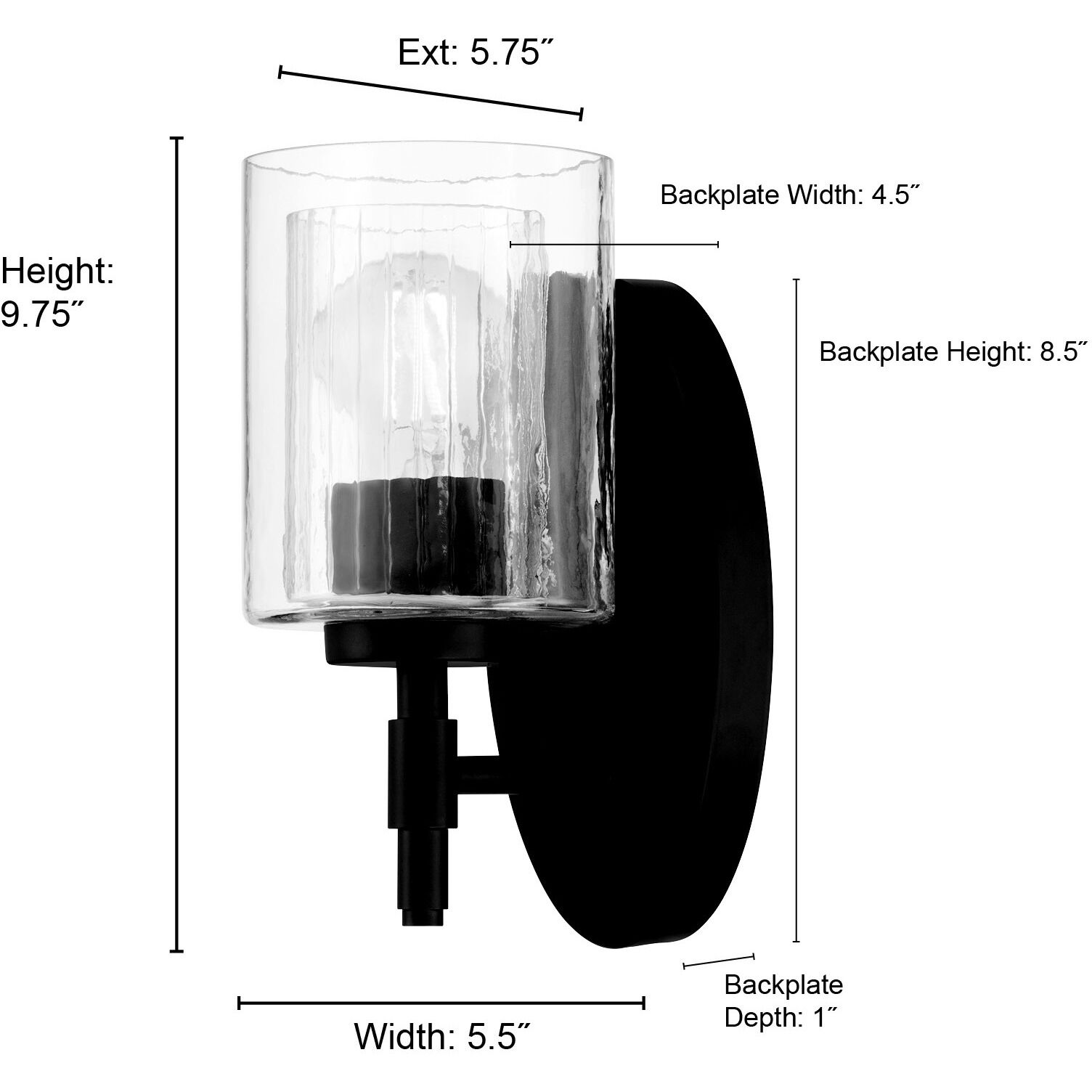 Solventa 1 Light 5.5 inch Matte Black Wall Sconce Wall Light