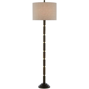 Lovat 73 inch 150 watt Dark Antique Brass/Matte Brass Floor Lamp Portable Light