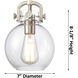 Newton Sphere 3 Light 27 inch Satin Nickel Bath Vanity Light Wall Light in Matte White Glass