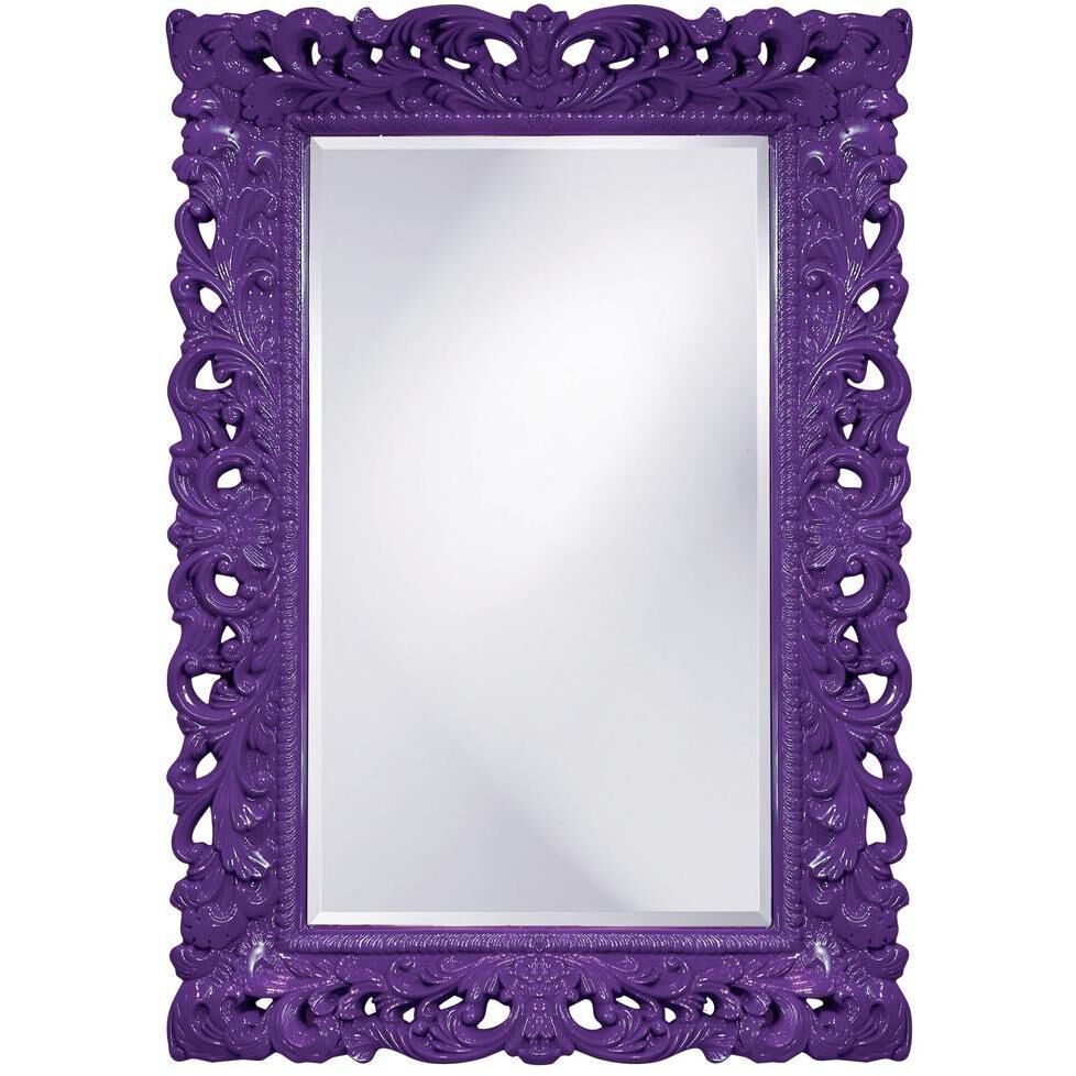 Barcelona 46 X 32 inch Glossy Royal Purple Wall Mirror