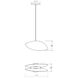 Papillons LED 13 inch Satin Black Pendant Ceiling Light in Satin White