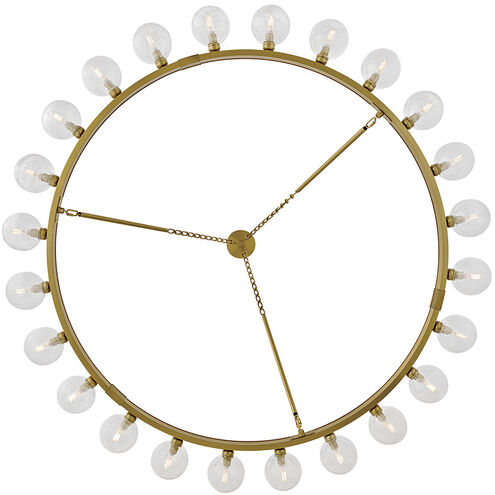 Coco 24 Light 59.75 inch Lacquered Brass Chandelier Ceiling Light